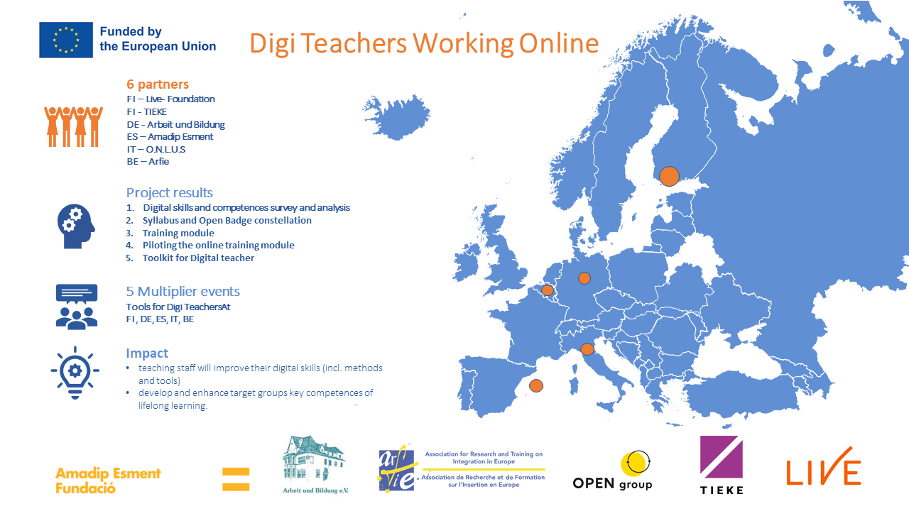 Digi Teachers Working Online – valmiuksia ammatillisen koulutuksen henkilöstölle