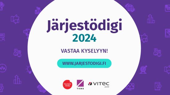 Järjestödigi-kartoitus on avoinna vastattavaksi