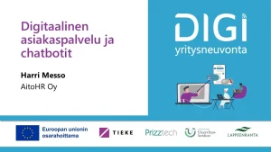Digitaalinen asiakaspalvelu ja chatbotit – Digiyritysneuvojien verkoston webinaari, 12.3.2025