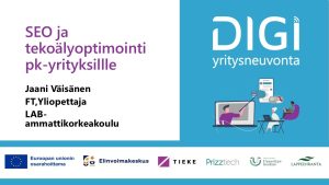 SEO ja tekoälyoptimointi pk-yrityksille, Digiyritysneuvojien verkoston webinaari 3/2026