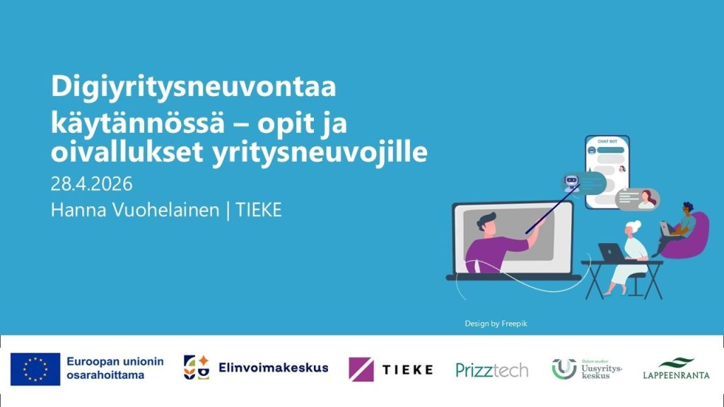 Digiyritysneuvontaa käytännössä – opit ja oivallukset yritysneuvojille, webinaari 28.4.2026