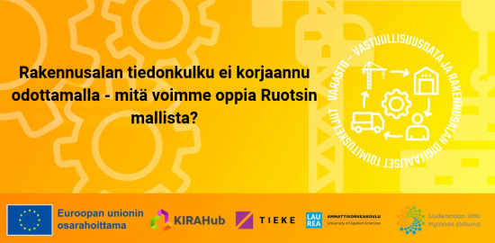Rakennusalan tiedonkulku ei korjaannu odottamalla